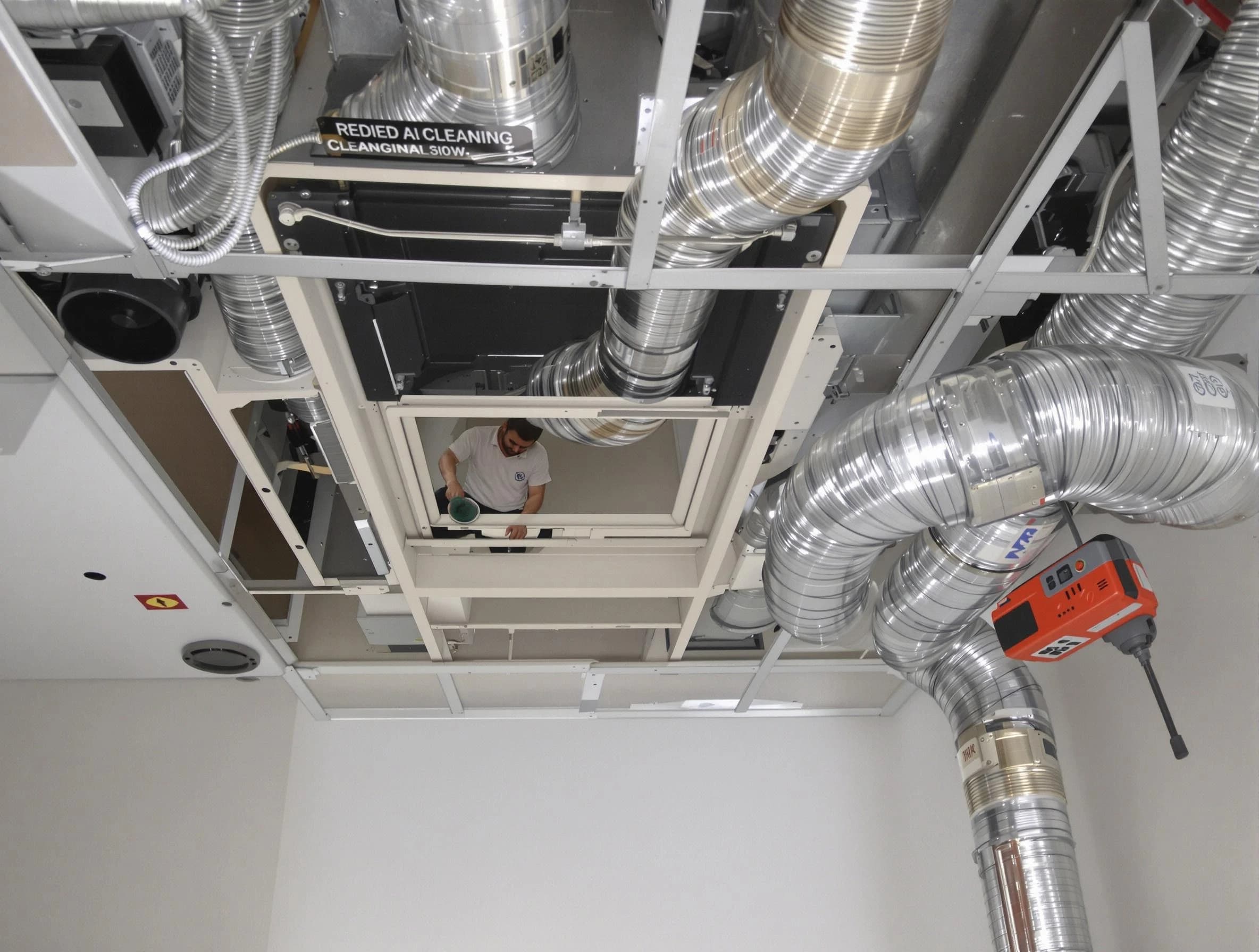 Nashville Air Duct Cleaning technician performing detailed central duct system cleaning in Nashville
