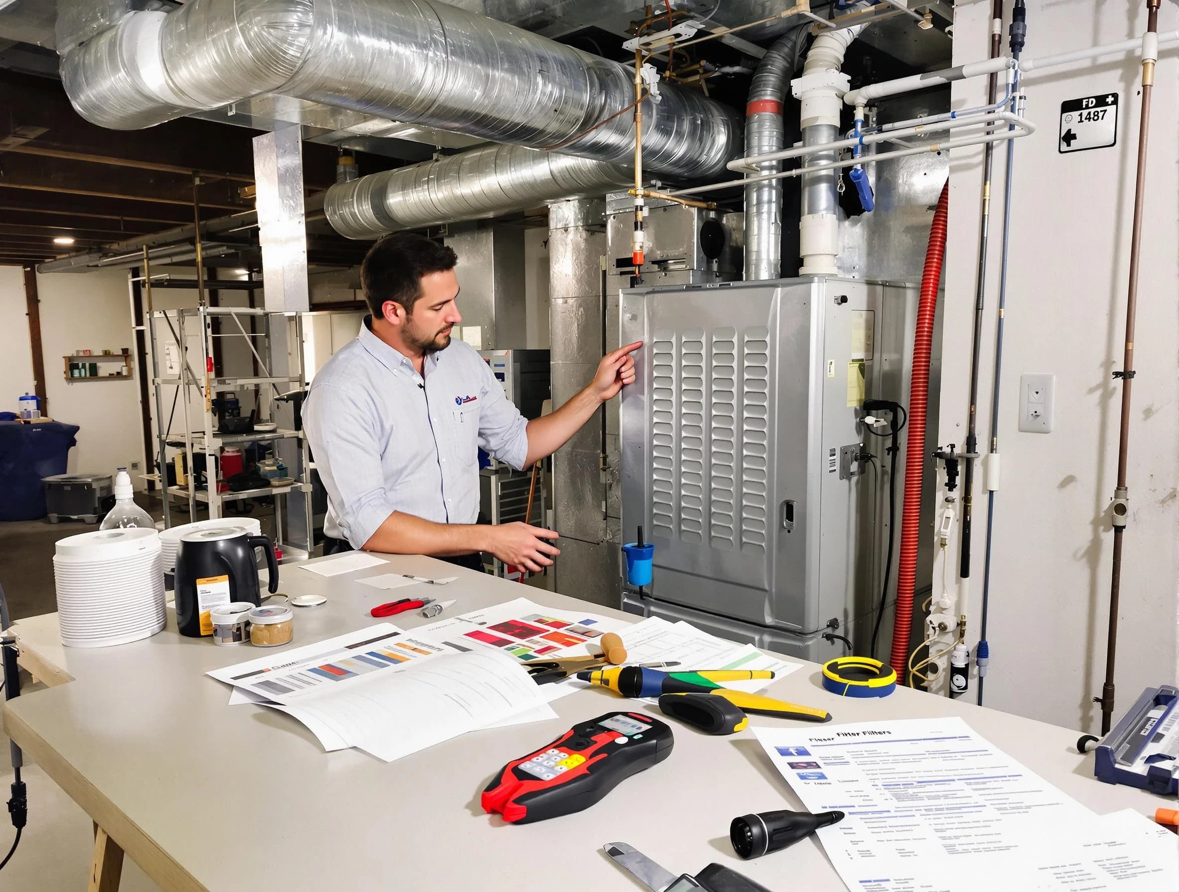 Nashville Air Duct Cleaning inspector conducting detailed filter system evaluation using professional diagnostic tools in Nashville