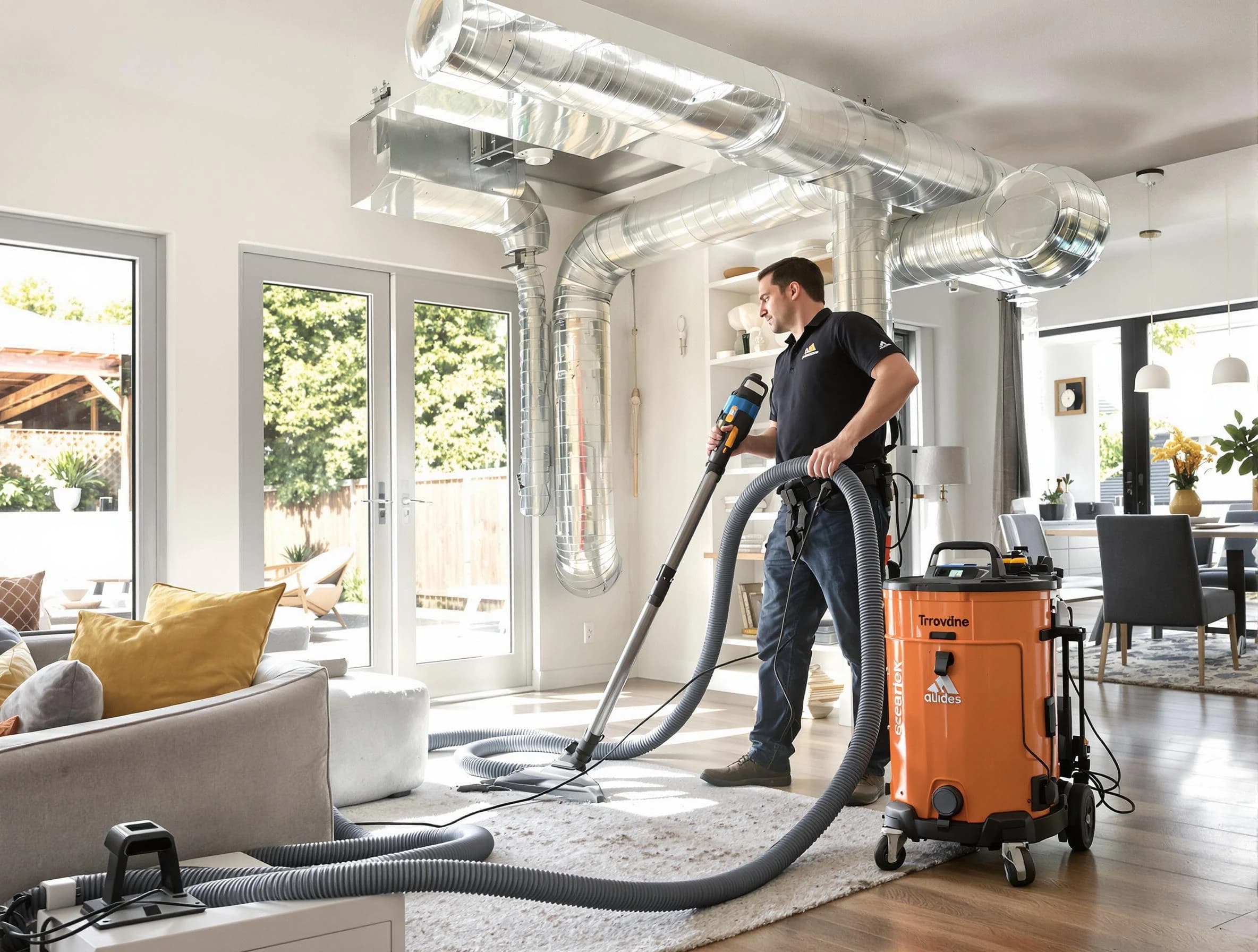 Nashville Air Duct Cleaning specialist performing thorough residential duct cleaning using advanced equipment in Nashville