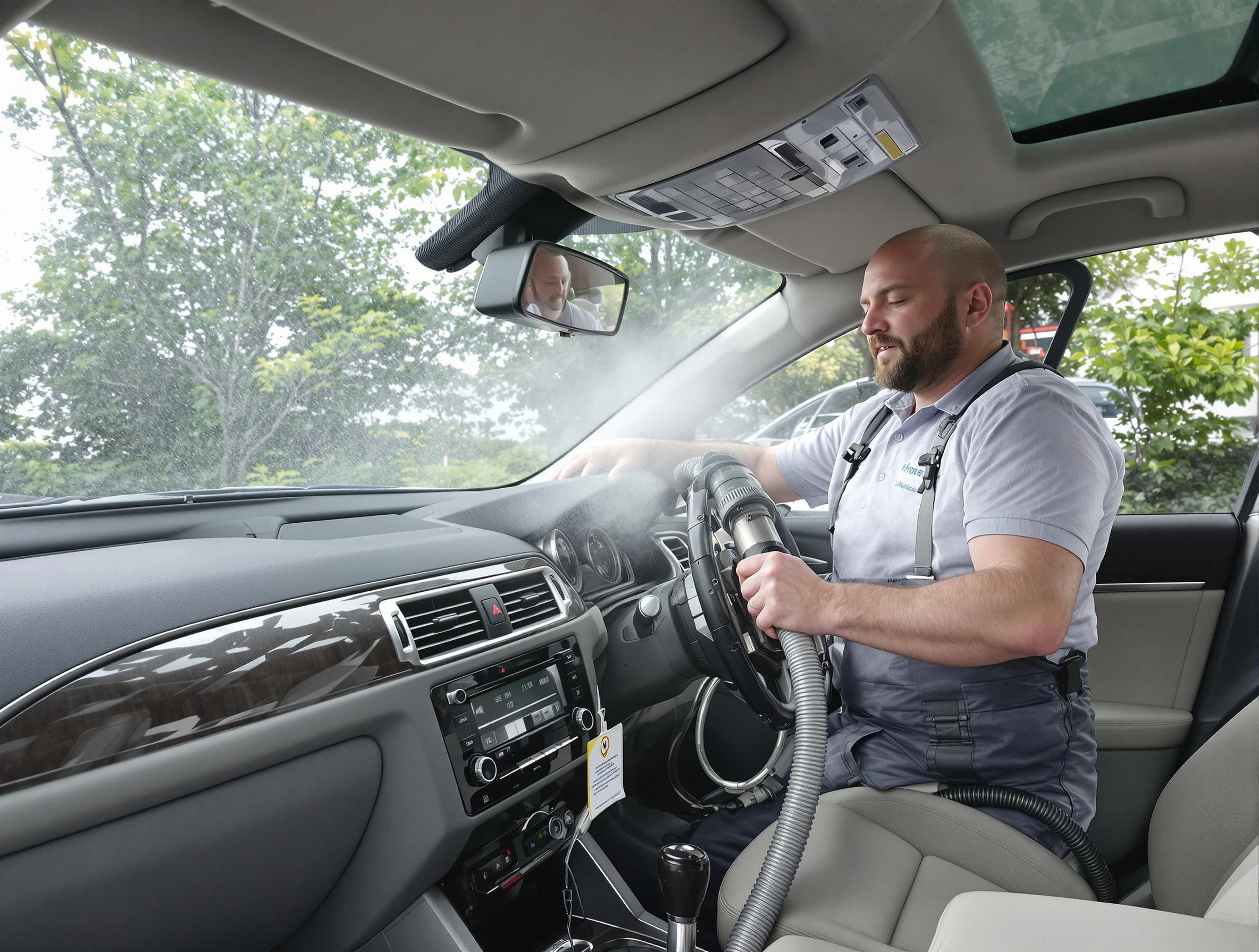 Nashville Air Duct Cleaning specialist performing professional car duct cleaning in Nashville