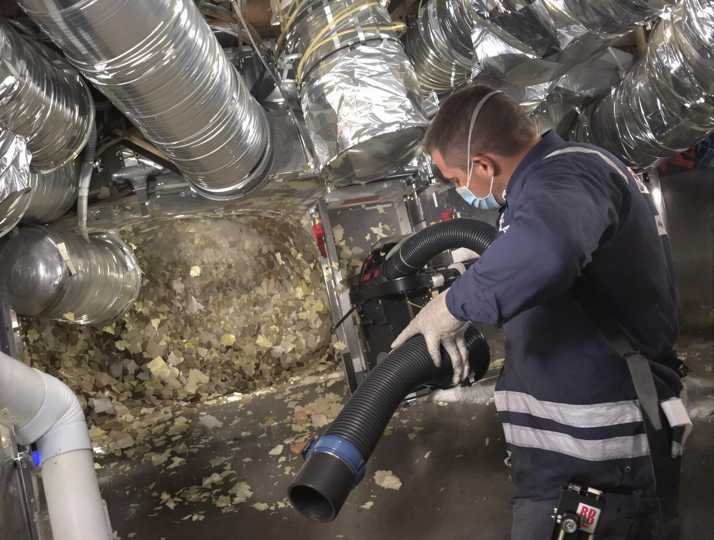 Nashville Air Duct Cleaning specialist operating negative pressure cleaning equipment for thorough duct maintenance in Nashville